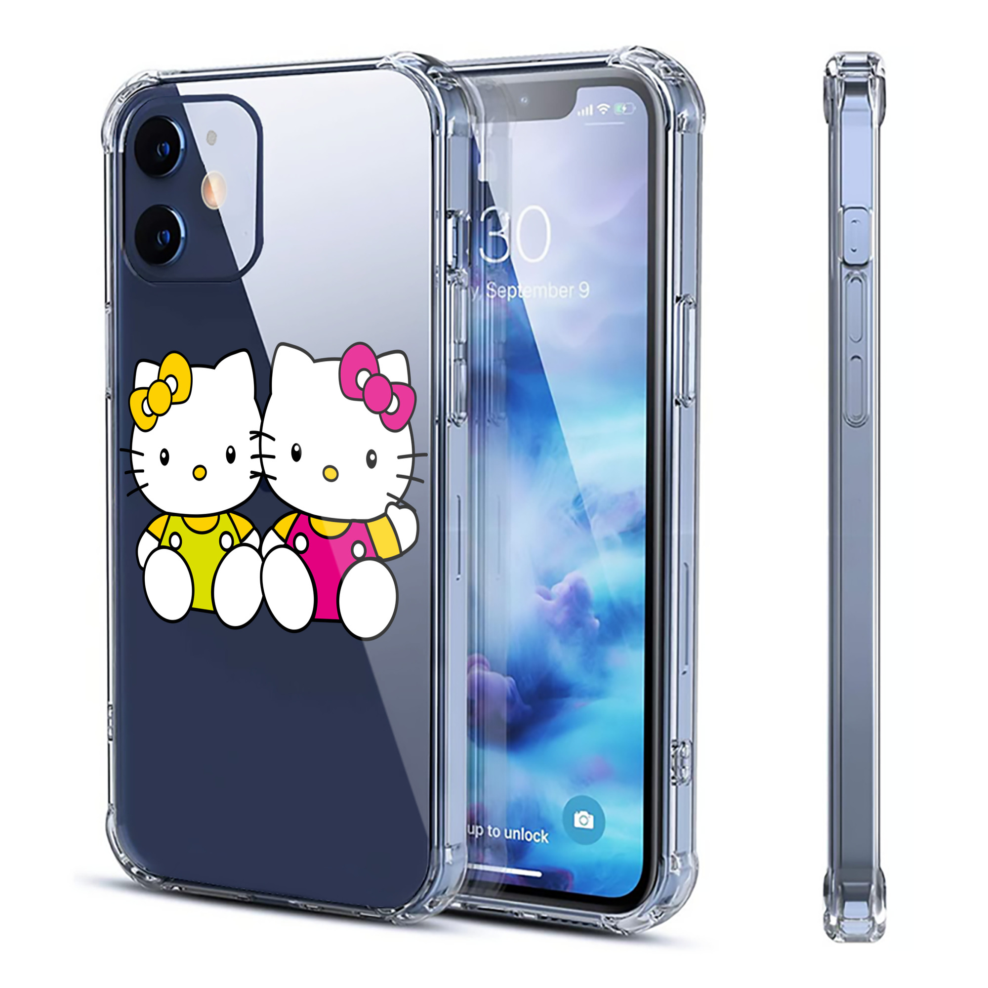 （画像用） Hello Kitty ハローキティ 【iPhone 12シリーズ対応】透明スマホケース（クリアソフトケース）